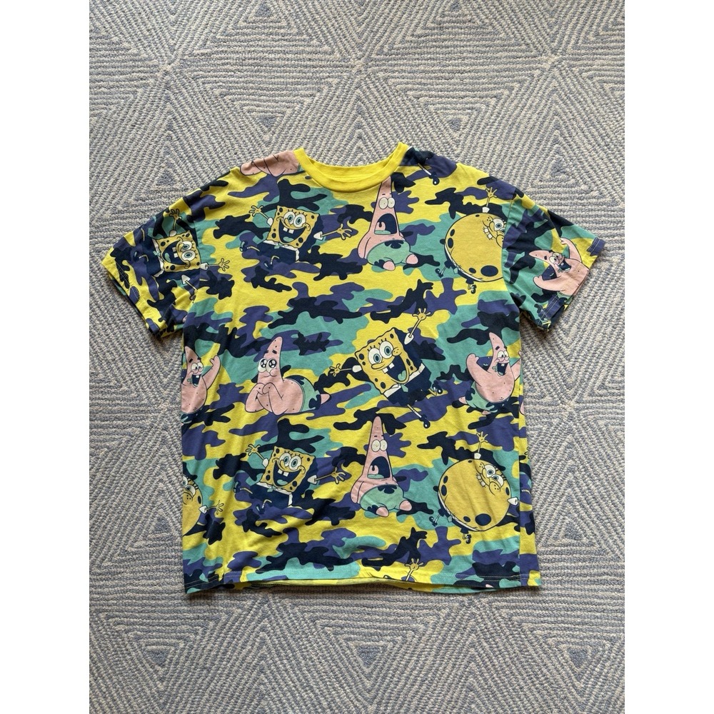 Nickelodeon Spongebob Squarepants - All Over Print Shirt - AOP - Yellow - Large